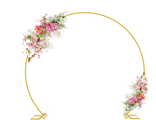 Round 8 ft. Backdrop Stand - GOLD