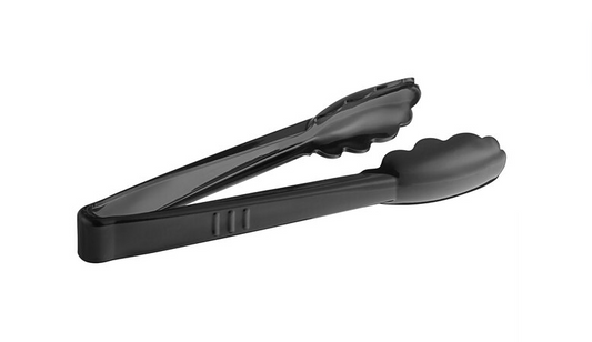 9" Extra Heavy-Duty Black Disposable Tongs